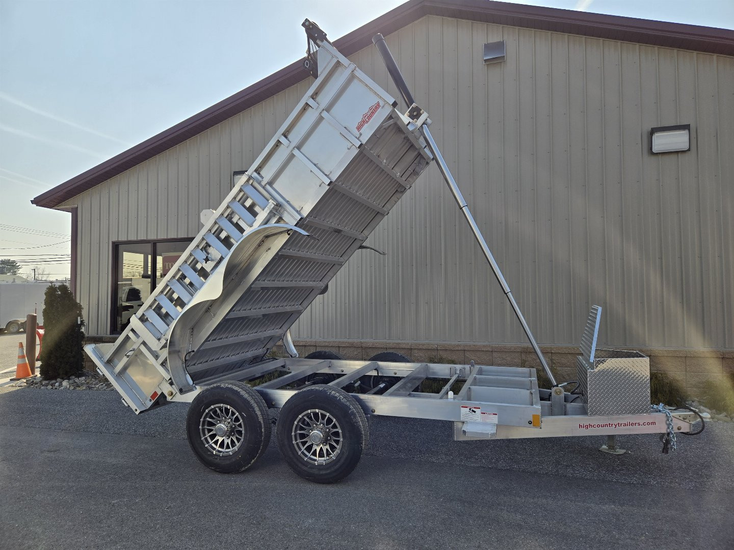 New 6 x 12 High Country Aluminum Dump Trailer, 10K GVWR ***Includes Ramps, Tarp Kit, Tie Downs, 7K Axles, & 16" Aluminum Wheels