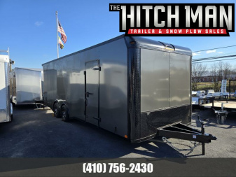 New 8.5 x 24 Homesteader Champion Enclosed Cargo Trailer, 10k ***Charcoal Black Out w/Spread Torsion Axles, PolyCor Side Panels & Alum Wheels