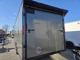 New 8.5 x 24 Homesteader Champion Enclosed Cargo Trailer, 10k ***Charcoal Black Out w/Spread Torsion Axles, PolyCor Side Panels & Alum Wheels