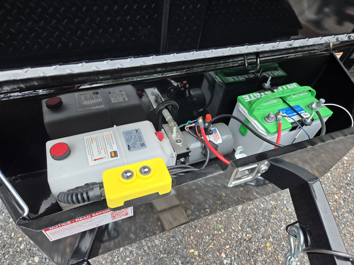 New 6 x 12 Sure Trac SD Low Profile Dump Trailer, 10k GVWR ***w/ Scissor Hoist Lift, Ramps Under Bed & Dual Acting Gate