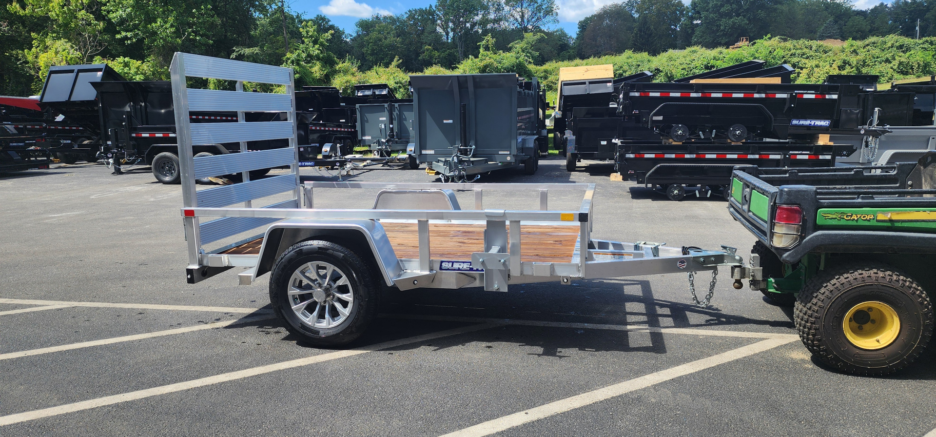 New 5 x 8 Sure-Trac Aluminum Tube Top  Utility Trailer 3k **Wood Deck