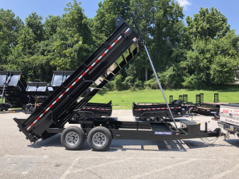 New 7 x 16 Sure Trac Low-Pro Telescopic Dump Trailer 14k