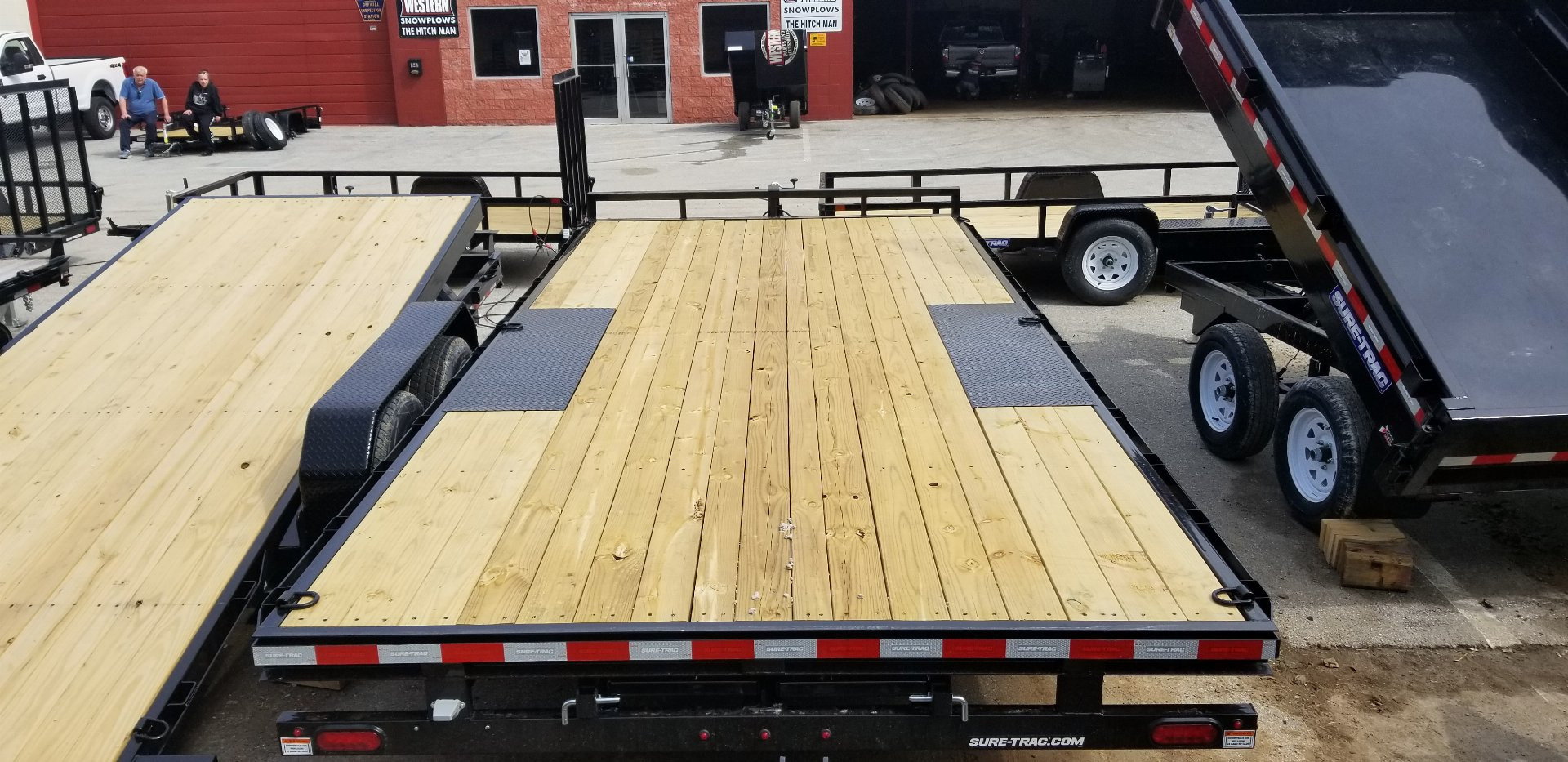 New 8.5 x 18 Sure-Trac Low Profile Flat Deck Deckover 10k **DEMO