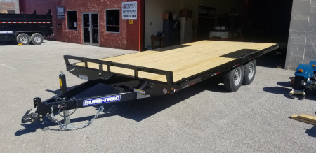 New 8.5 x 18 Sure-Trac Low Profile Flat Deck Deckover 10k