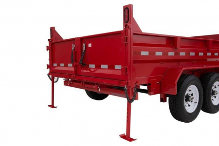New 7 x 14 Sure-Trac HD Low Pro Scissor Hoist Dump Trailer 14k GVWR w/ Tarp Kit Installed & 110v Batt. Charger