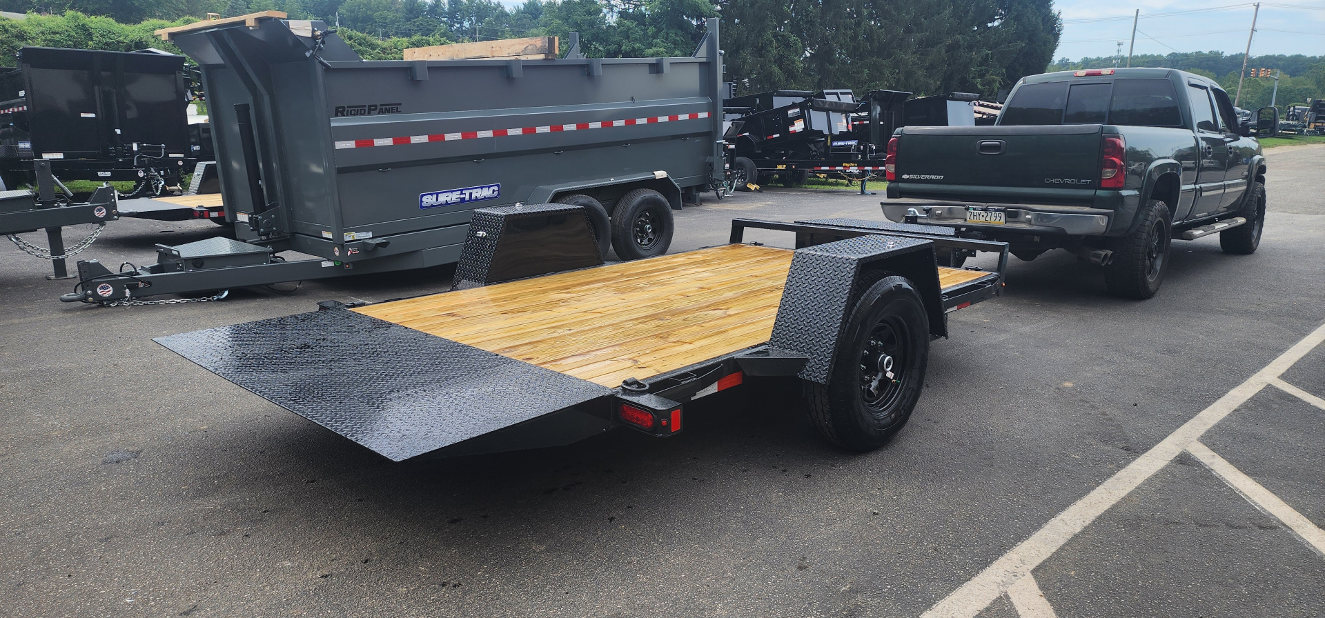 New 78in x 12 Sure-Trac Tilt Bed Equipment Trailer 7.8k