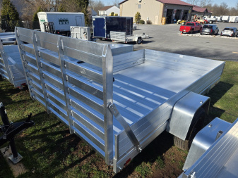 New 6.5 x 10 Aluma 7810ESA Aluminum Utility Trailer, 3K GVWR **w/Tongue Handle & 12" Solid Side Kit