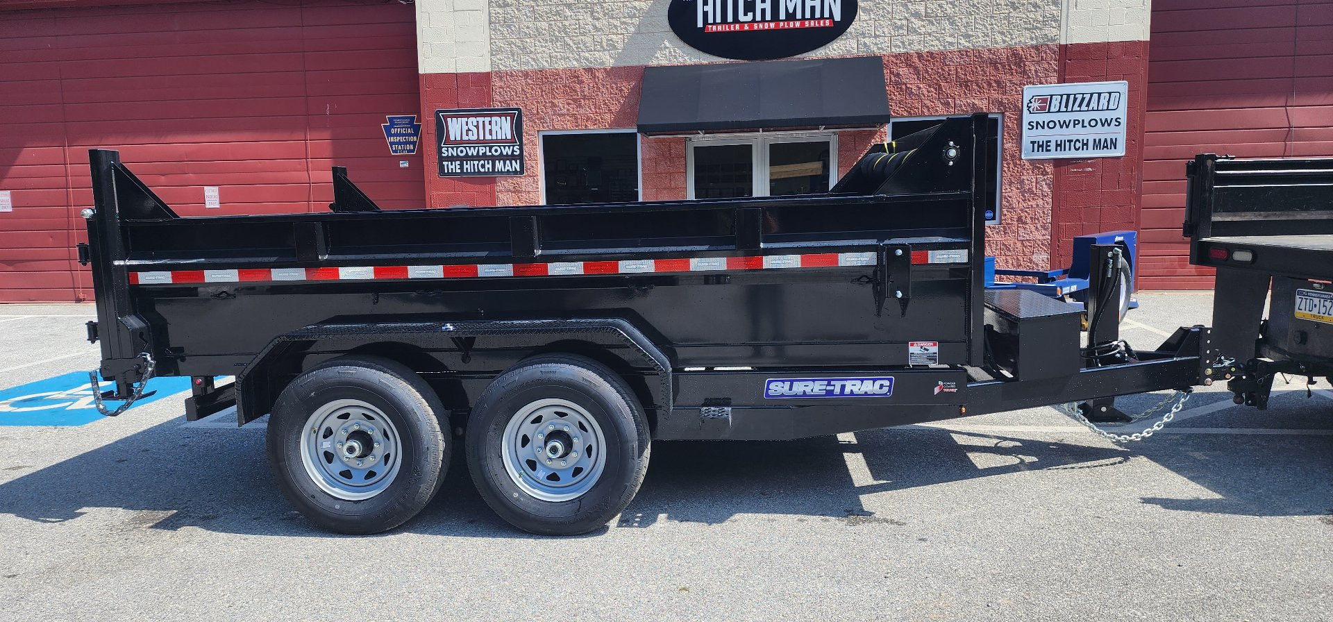 New SALE***7 x 12 Sure-Trac HD Low-Pro Telescopic Dump Trailer 14k w/ Hydraulic Jack