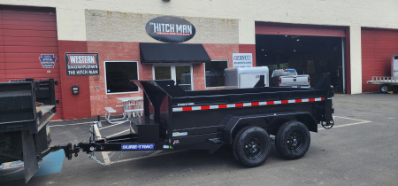New 6 x 10 Sure-Trac Low-Pro Single Ram Dump Trailer 7k **w/Ramps & Stab Jacks