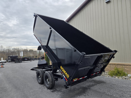 New 7 x 14 Big Tex NOMAD 14LX 48" High Side Low Pro Dump Trailer, 14k GVWR ***Scissor Hoist w/Power Up, Power Down & Gravity Down