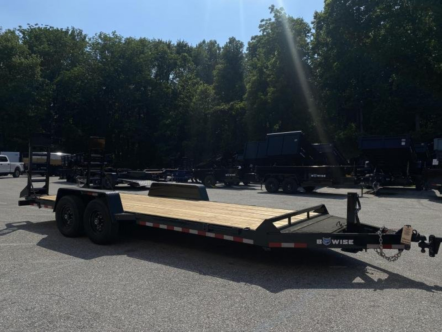 New 7 x 20 EH14 BWISE Implement Equipment Trailer 14k **Hammertone Black