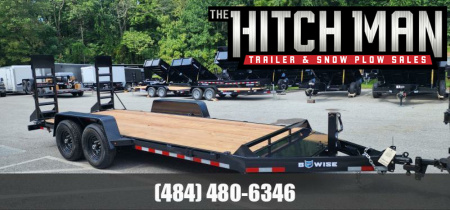 New 7 x 18 EH14 BWISE Implement Equipment Trailer 14k **Hammertone Black