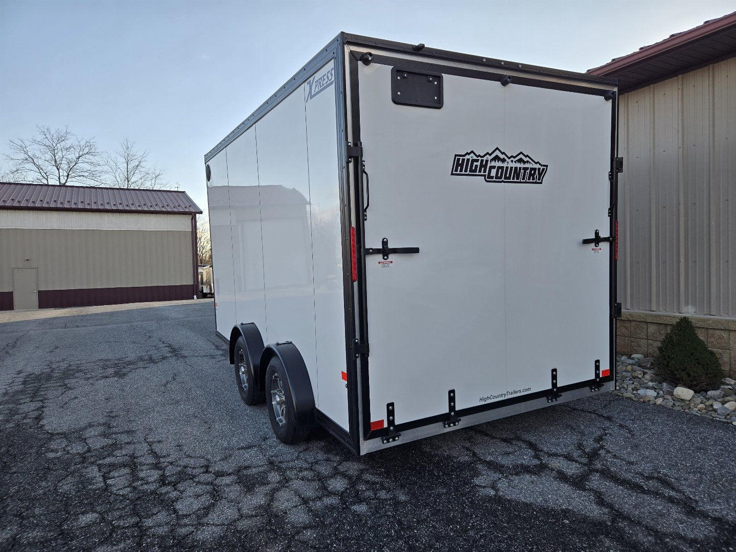 New 7.5 x 14 XPRESS Aluminum Ultimate UTV Cargo Trailer, 7K GVWR ***White w/Black Out Pkg, Extra Tie Downs
