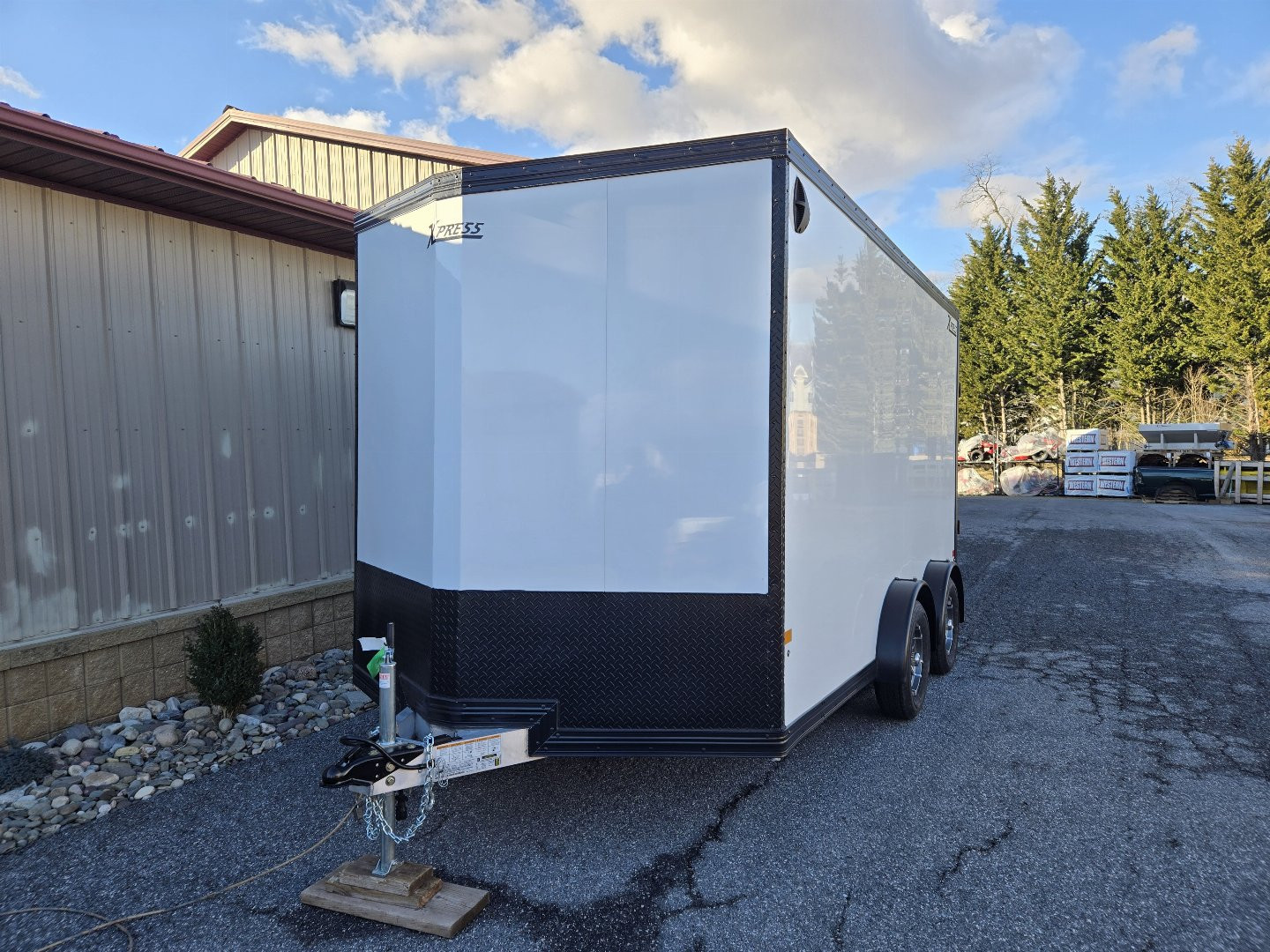 New 7.5 x 14 XPRESS Aluminum Ultimate UTV Cargo Trailer, 7K GVWR ***White w/Black Out Pkg, Extra Tie Downs