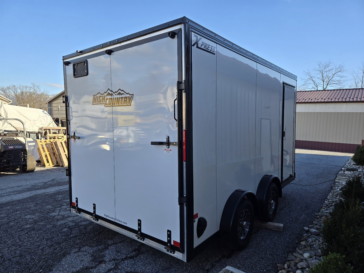 New 7.5 x 14 XPRESS Aluminum Ultimate UTV Cargo Trailer, 7K GVWR ***White w/Black Out Pkg, Extra Tie Downs