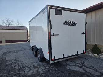 New 7.5 x 14 XPRESS Aluminum Ultimate UTV Cargo Trailer, 7K GVWR ***White w/Black Out Pkg, Extra Tie Downs