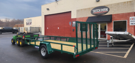 New 7 x 14 Sure-Trac Tube Top Utility Trailer 5k Brakes**GREEN“2025 Philadelphia Eagles Edition”