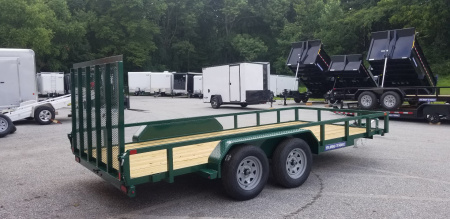 New 7 x 16 Sure-Trac Tube Top Utility Trailer 7k ***GREEN“2025 Philadelphia Eagles Edition”