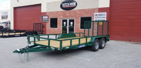 New 7 x 16 Sure-Trac Tube Top Utility Trailer 7k ***GREEN“2025 Philadelphia Eagles Edition”
