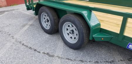 New 7 x 16 Sure-Trac Tube Top Utility Trailer 7k ***GREEN“2025 Philadelphia Eagles Edition”