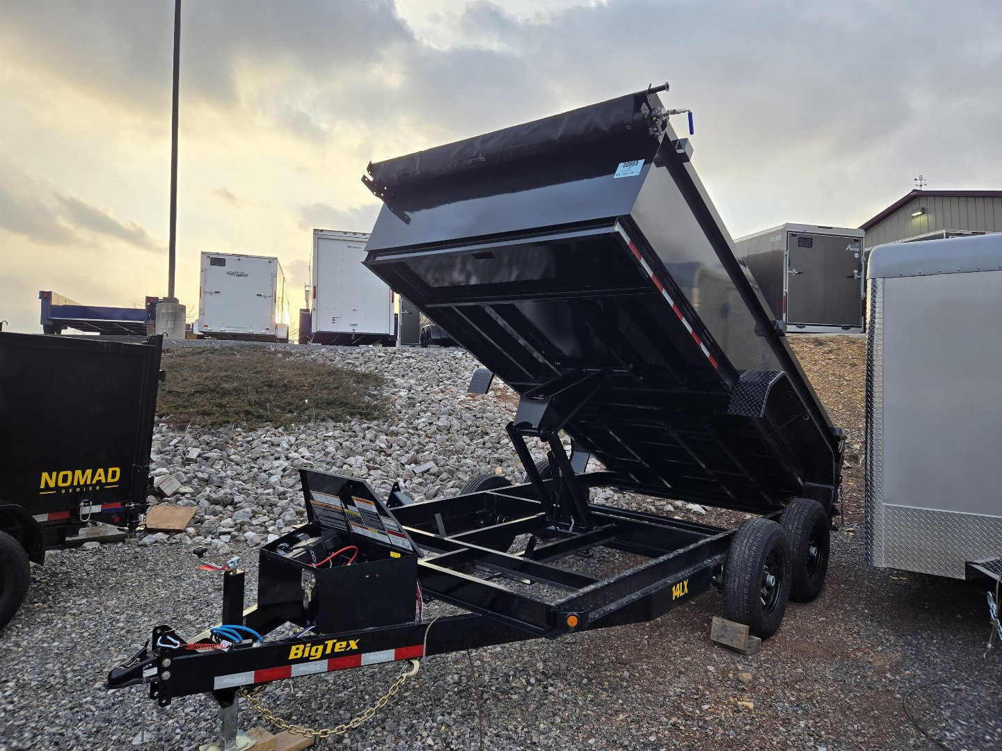 New 7 x 14 Big Tex NOMAD 14LX Low Pro Dump Trailer, 14k GVWR ***Scissor Hoist Lift w/Power Up, Power Down & Gravity Down