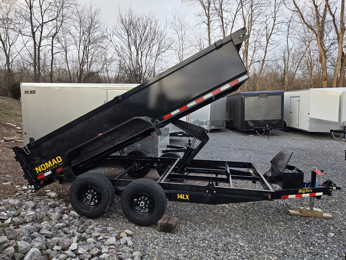 New 7 x 14 Big Tex NOMAD 14LX Low Pro Dump Trailer, 14k GVWR ***Scissor Hoist Lift w/Power Up, Power Down & Gravity Down