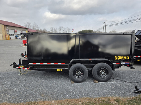New 7 x 14 Big Tex NOMAD 14LX 48" High Side Low Pro Dump Trailer, 14k GVWR ***Scissor Hoist w/Power Up, Power Down & Gravity Down
