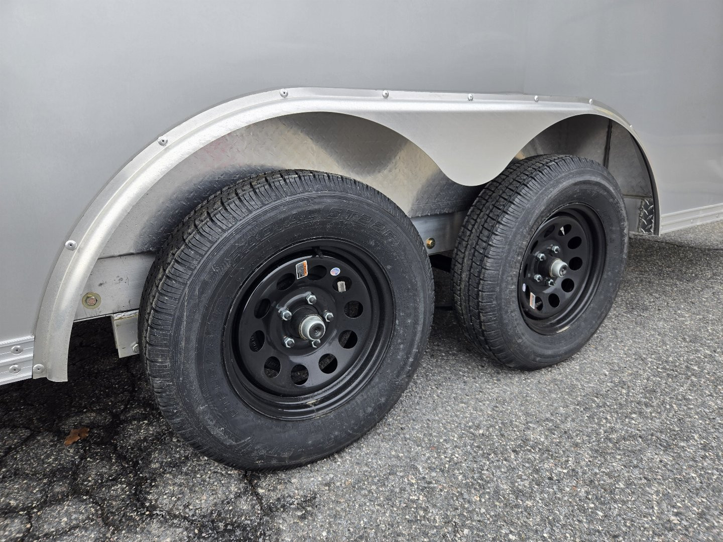 New 8.5 X 20 Xpress Aluminum Enclosed Car Trailer, 7k GVWR ***Silver w/Ramp Door, Spare Tire & Inside Spare Mount