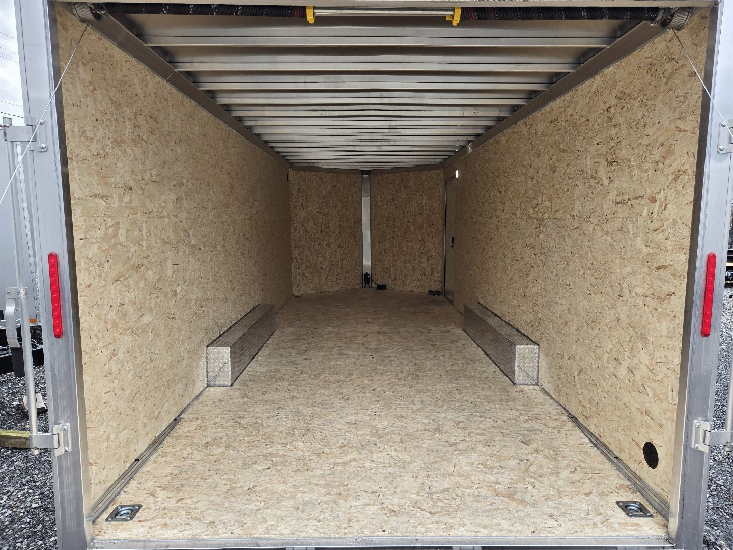 New 8.5 X 20 Xpress Aluminum Enclosed Car Trailer, 7k GVWR ***Silver w/Ramp Door, Spare Tire & Inside Spare Mount