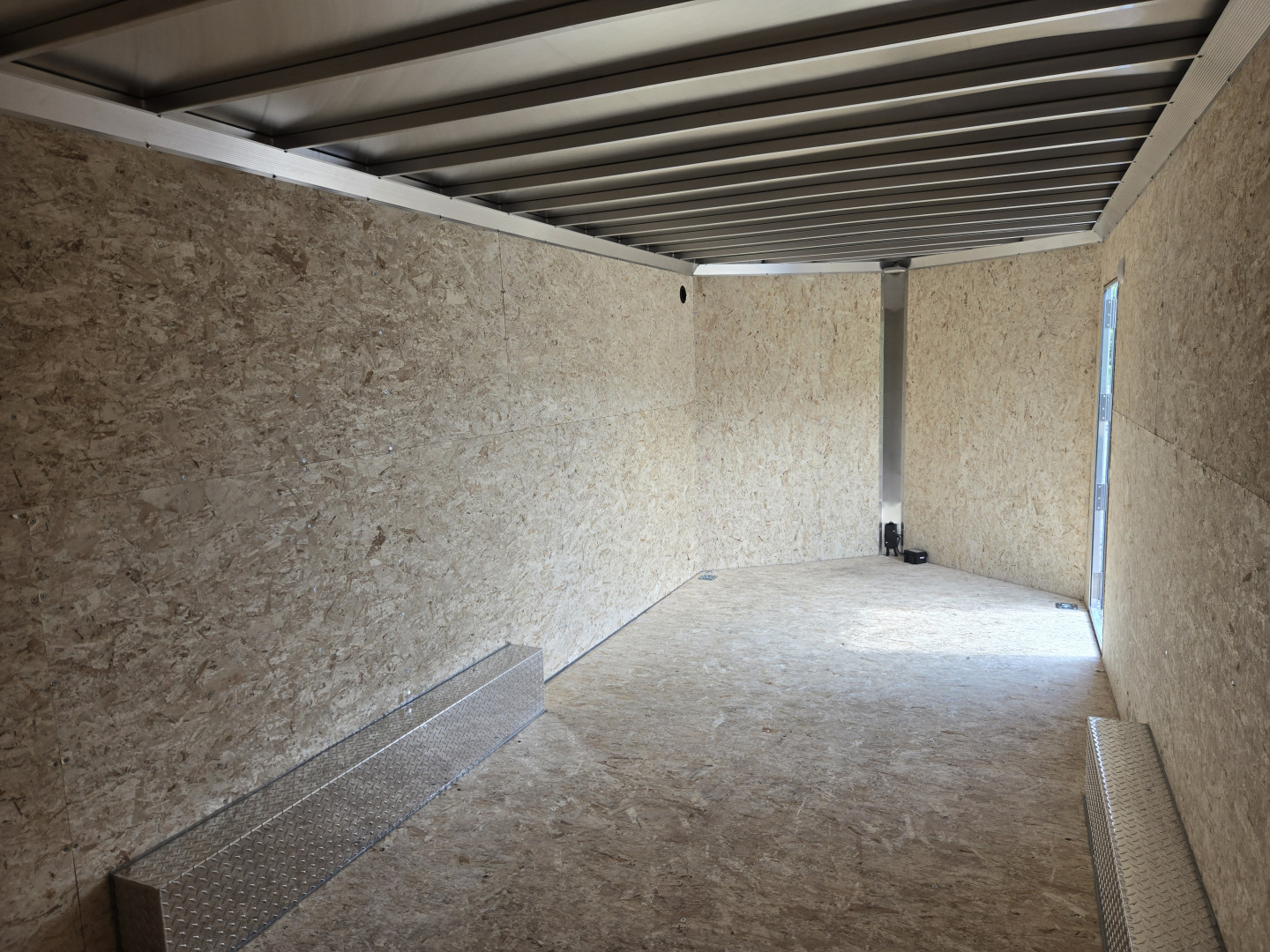 New 8.5 X 20 Xpress Aluminum Enclosed Car Trailer, 7k GVWR ***Silver w/Ramp Door, Spare Tire & Inside Spare Mount