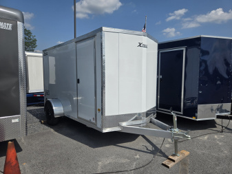 New 6 x 12 Xpress XLT Pro All-Aluminum Cargo / Enclosed Trailer, 3k GVWR ***White w/Ramp Door & 6  Extra Height