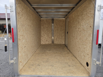 New 6 x 12 Xpress XLT Pro All-Aluminum Cargo / Enclosed Trailer, 3k GVWR ***Charcoal Gray w/Ramp Door, 6" Extra Height, Spare Tire Assy w/Inside Mount