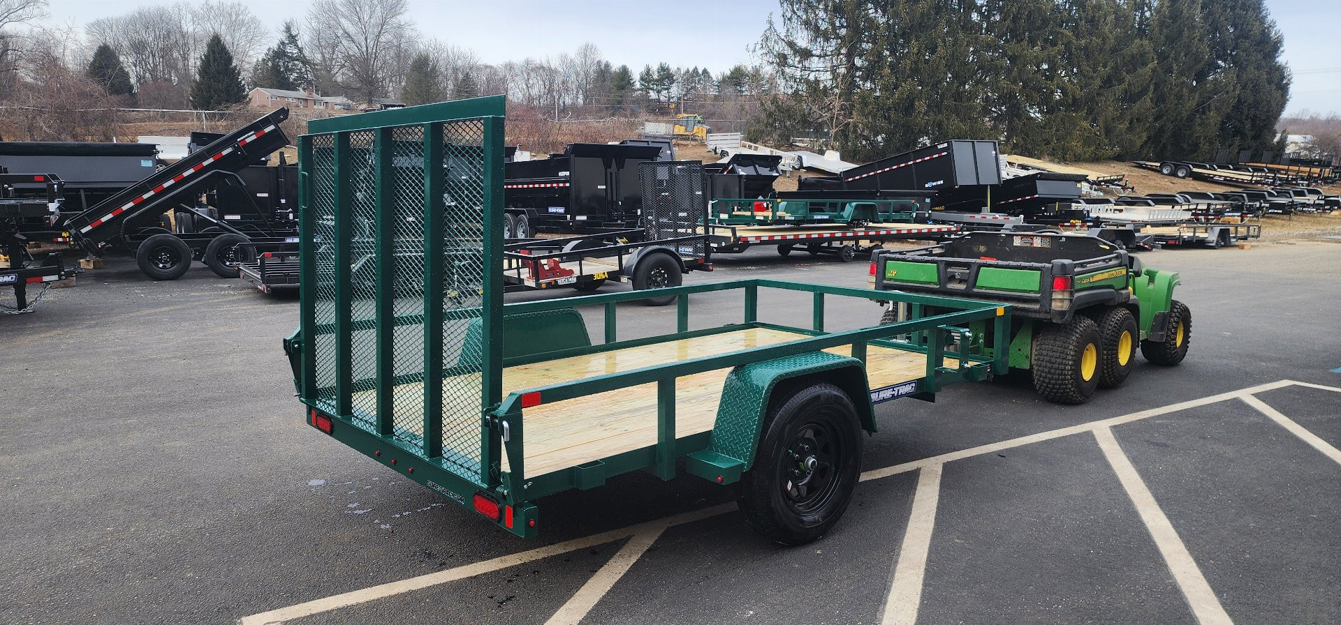 New 6 x 10 Sure-Trac Tube Top Utility Trailer 3k**GREEN“2025 Philadelphia Eagles Edition”