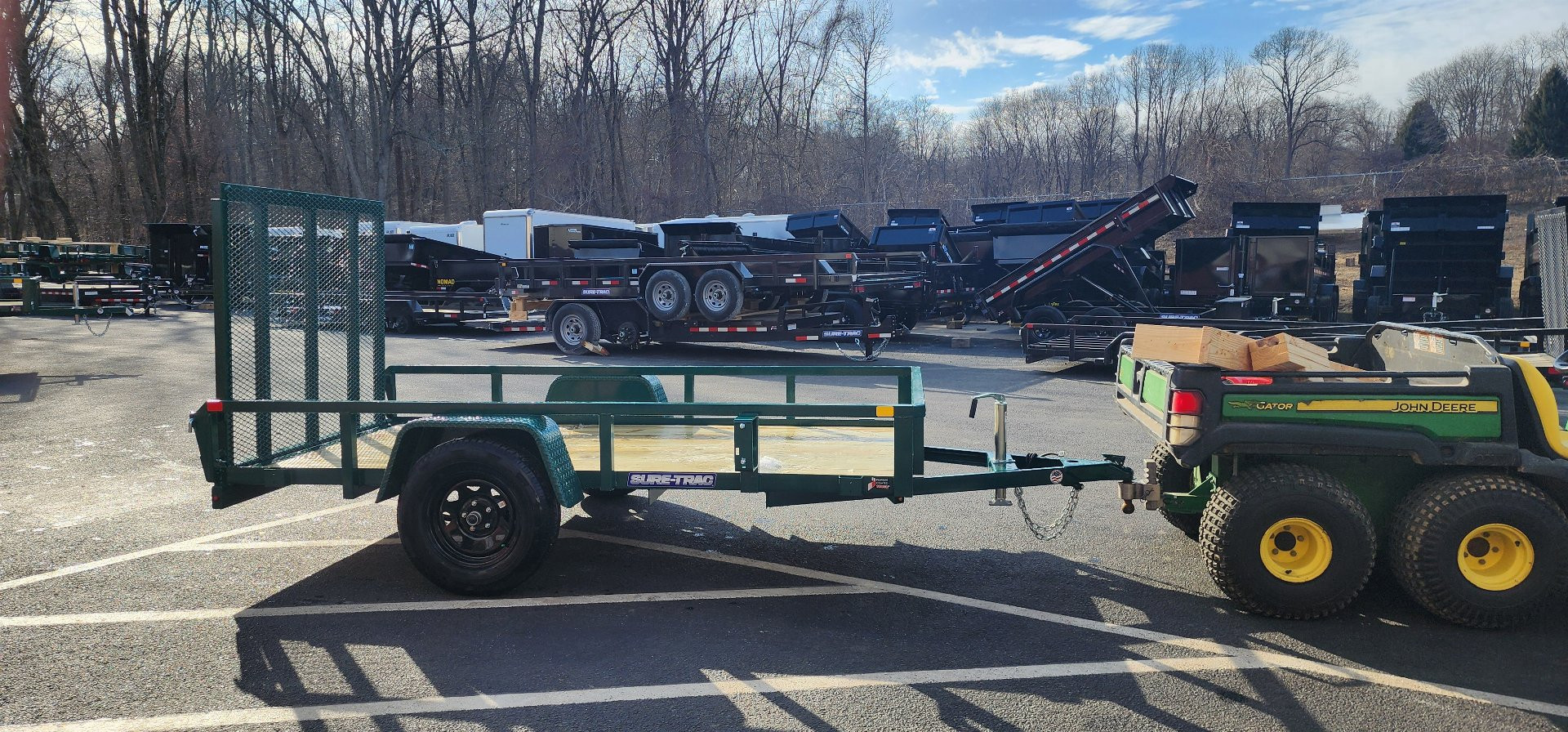 New 5 x 10 Sure-Trac Tube Top Utility Trailer 3k**GREEN“2025 Philadelphia Eagles Edition”