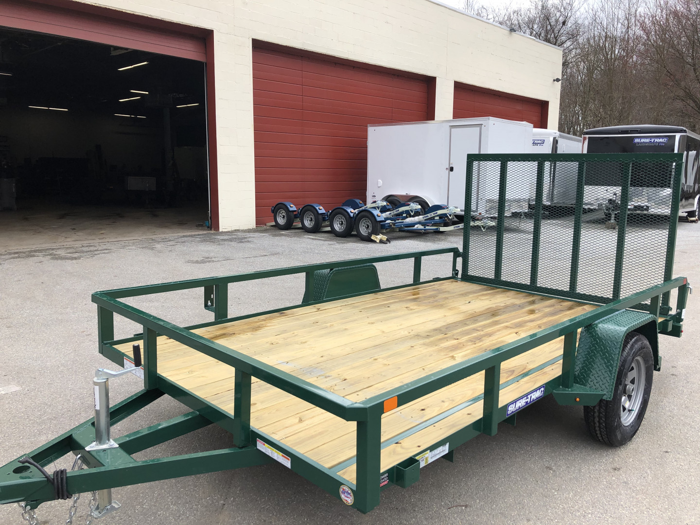 New 7 x 12 Sure-Trac Tube Top Utility Trailer 3k**GREEN“2025 Philadelphia Eagles Edition”