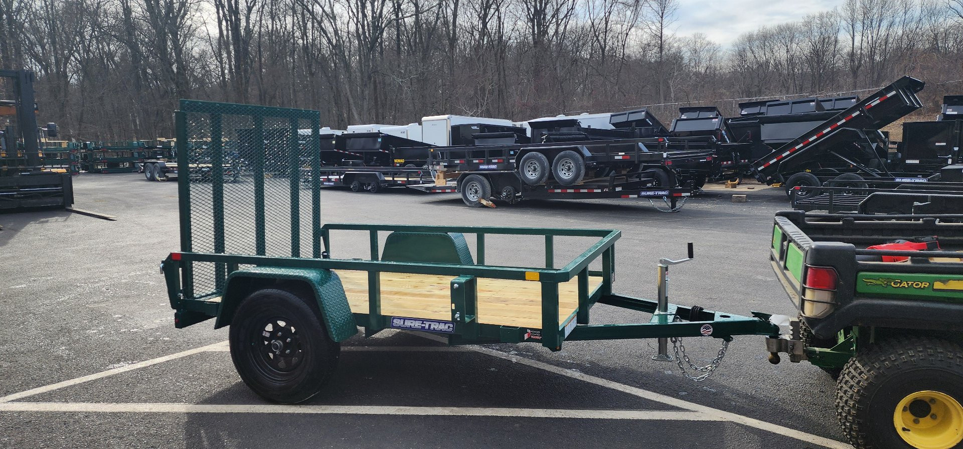 New 5 x 8 Sure-Trac Tube Top Utility Trailer 3k ***GREEN“2025 Philadelphia Eagles Edition”