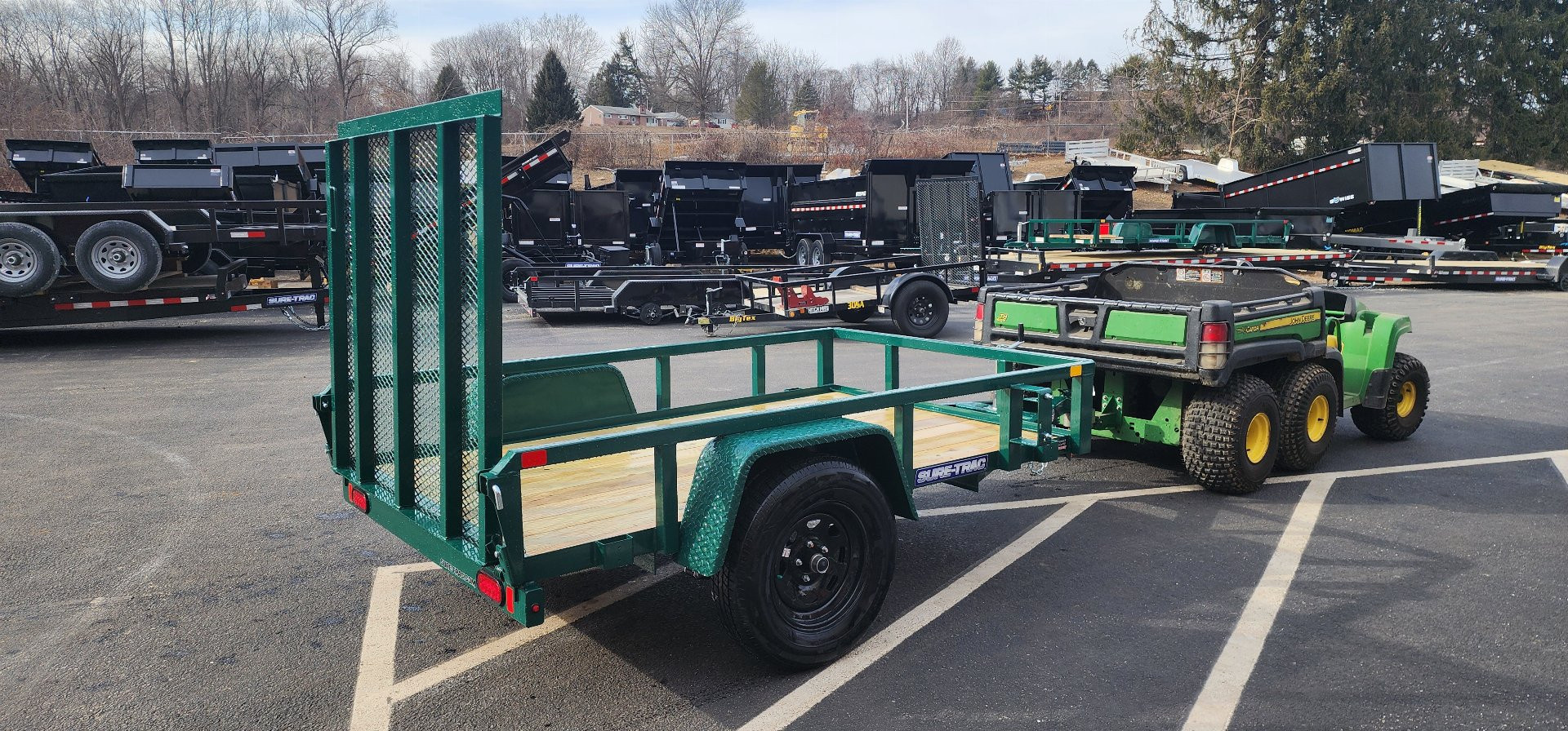 New 5 x 8 Sure-Trac Tube Top Utility Trailer 3k ***GREEN“2025 Philadelphia Eagles Edition”