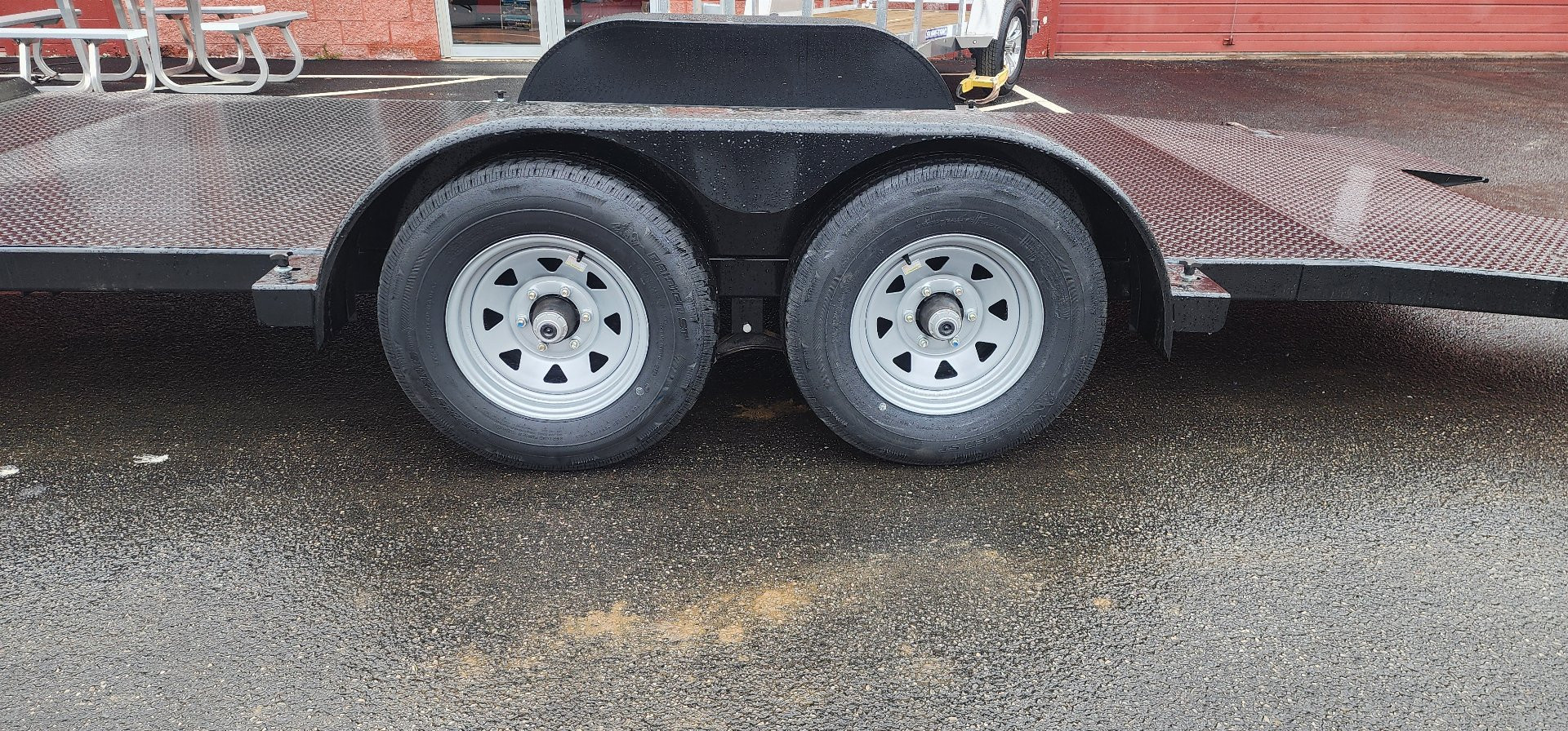 New 7 x 20 BWISE Hydraulic Tilt Equipment /Car Hauler Trailer 10k***WINCH INCLUDED