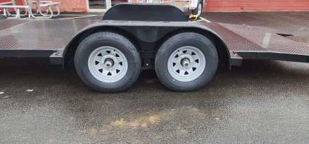 New 7 x 20 BWISE Hydraulic Tilt Equipment /Car Hauler Trailer 10k***WINCH INCLUDED