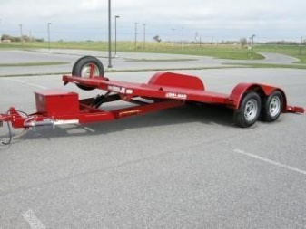 New 7 x 20 BWISE Hydraulic Tilt Equipment /Car Hauler Trailer 10k***WINCH INCLUDED
