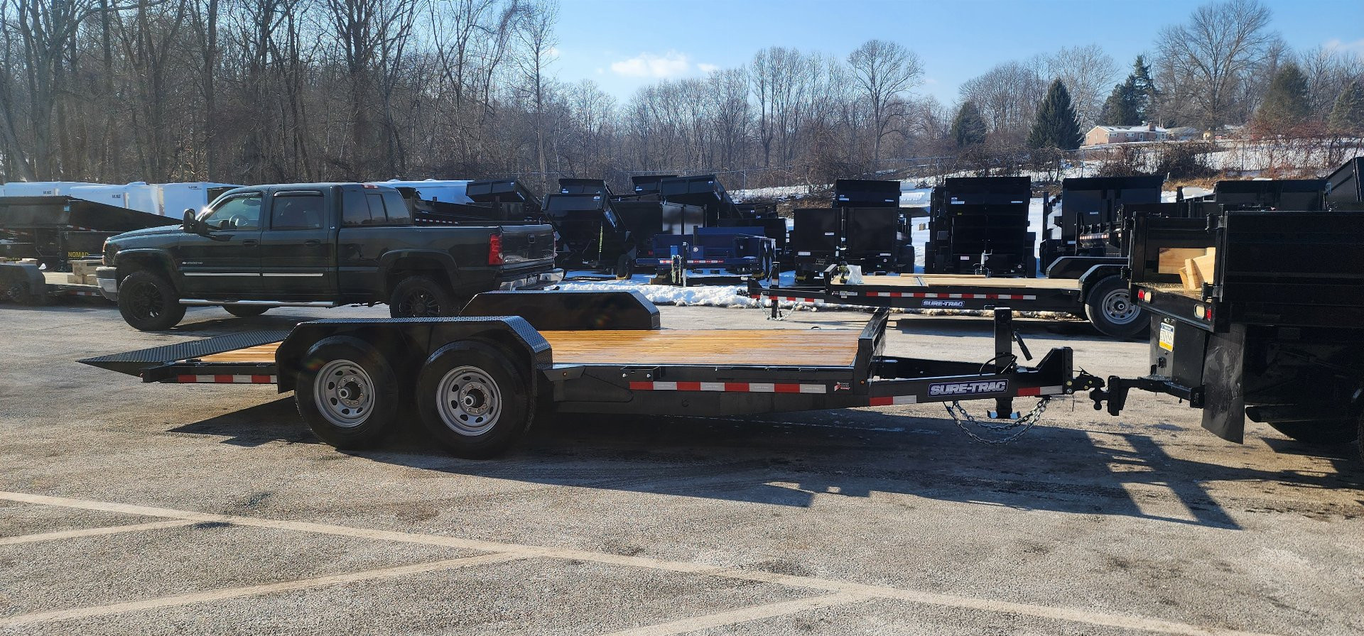 New 7 x 18 Sure-Trac Tilt Bed Equipment Trailer 14k