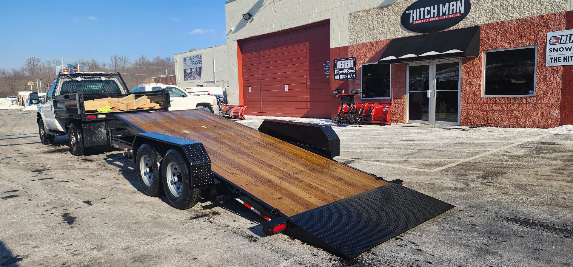 New 7 x 18 Sure-Trac Tilt Bed Equipment Trailer 14k