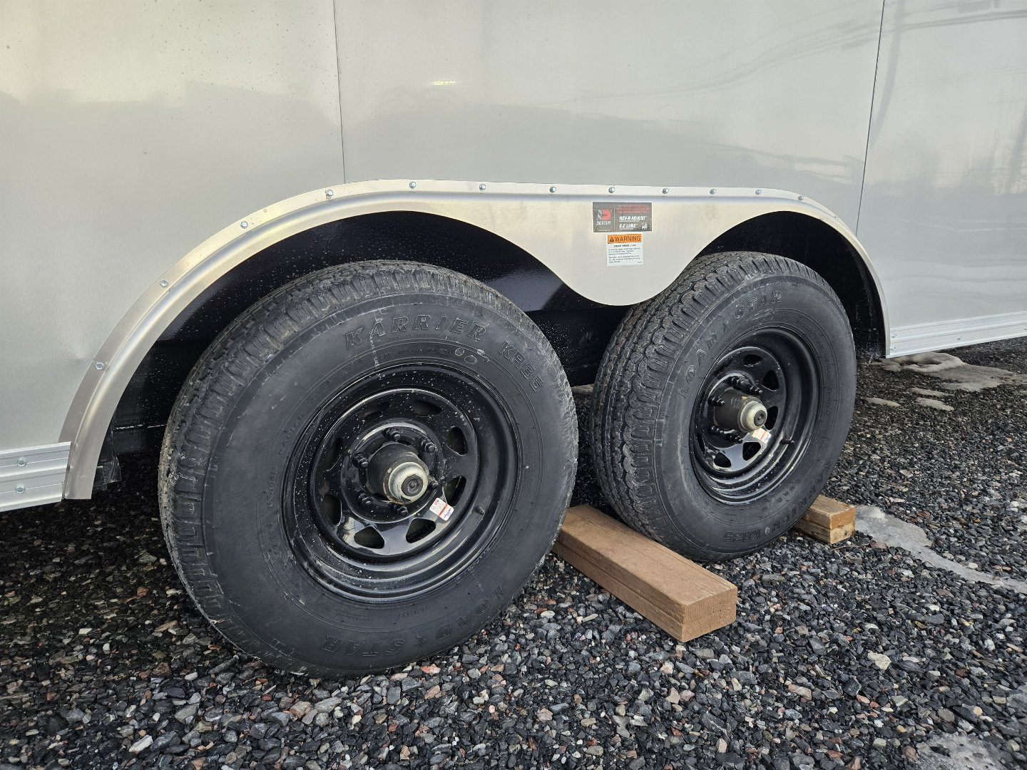 New 8.5 x 24 Car-Mate Custom Car Trailer, 10K GVWR ***Silver w/6k Torsion Axles, 6" Extra Height, & Get-Out Door