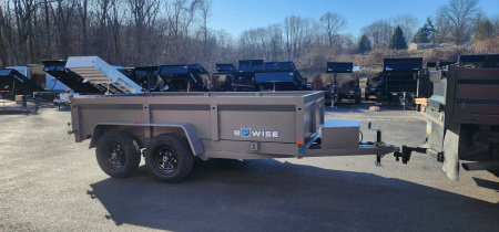 New 6 x 12 BWISE Low Pro Dump Trailer 10k HTONE GRAY***