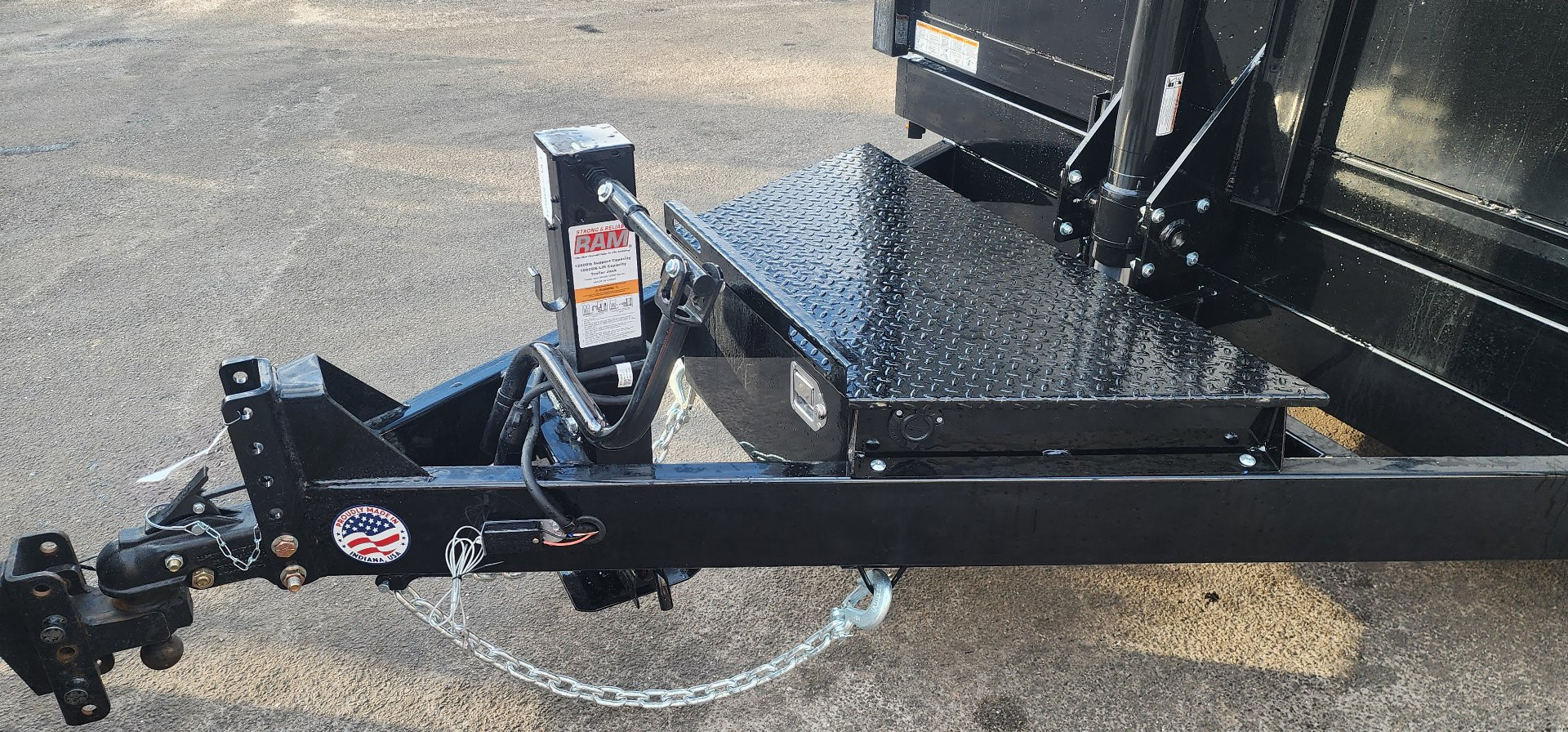 New 7 x 16 Sure-Trac HD Telescopic 4ft High Side Dump Trailer 14k