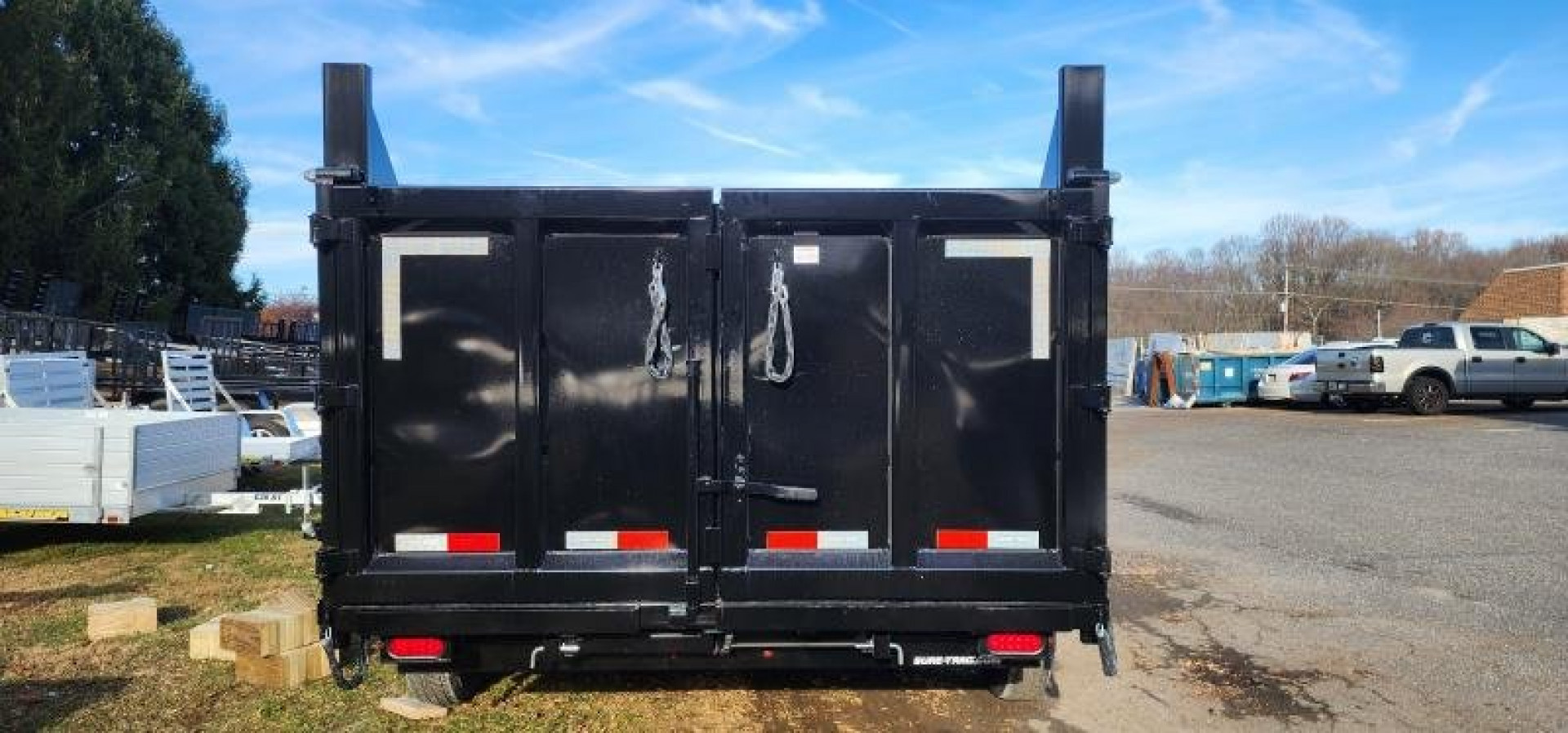 New 7 x 14 Sure-Trac Low-Pro Telescopic Dump Trailer 4ft High Sides 14k