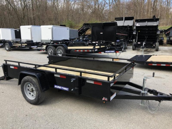 New 5 x 10 Sure-Trac 14  Steel High Side Landscape Trailer  3k