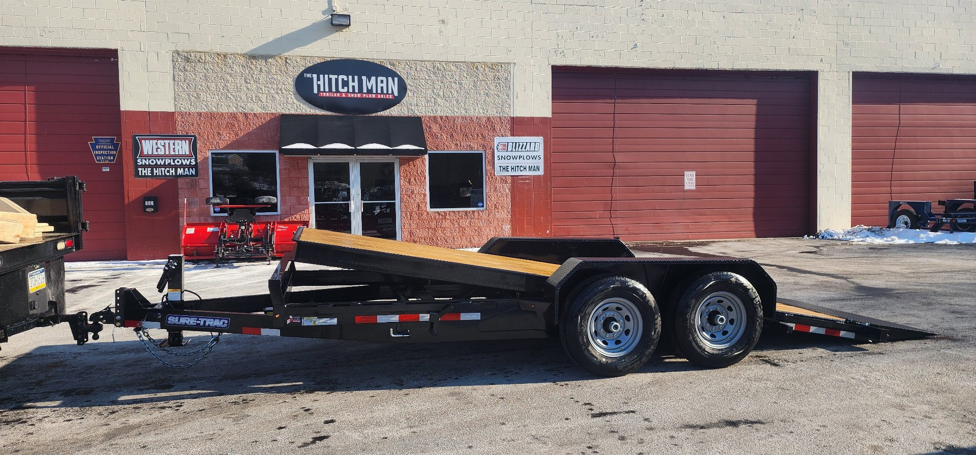 New 7 x 18 Sure-Trac Tilt Bed Equipment Trailer  14k