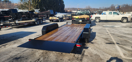 New 7 x 18 Sure-Trac Tilt Bed Equipment Trailer  14k