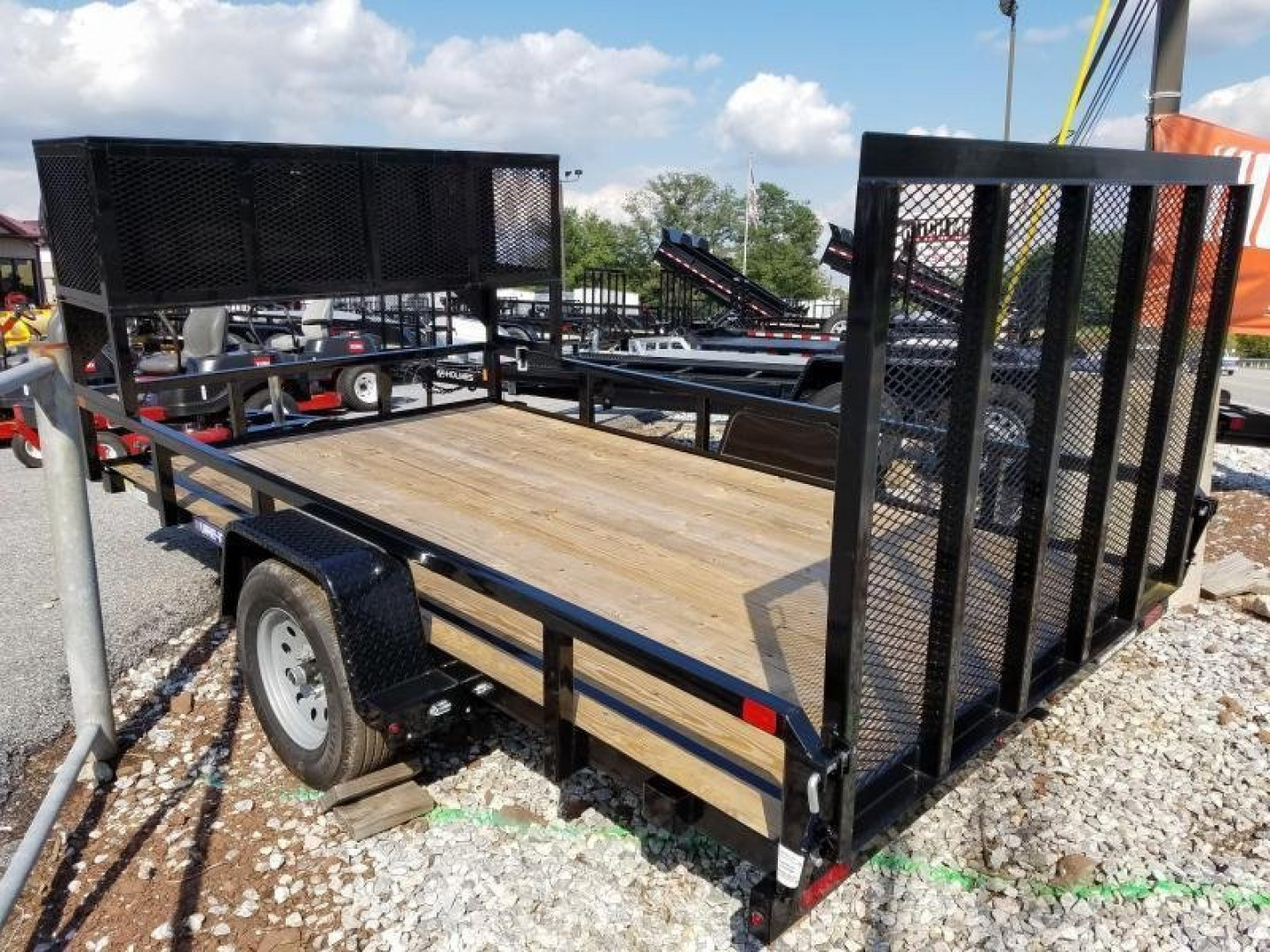 New 7 X 12 Sure-Trac Tube Top Utility Trailer, 3k GVWR ***w/Spring Assist Gate, Set Back Jack, Spare Mount